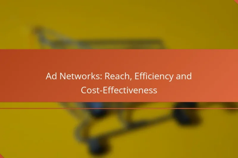 Ad Networks: Reach, Efficiency and Cost-Effectiveness
