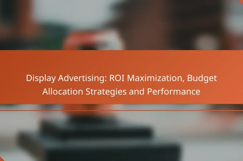 Display Advertising: ROI Maximization, Budget Allocation Strategies and Performance