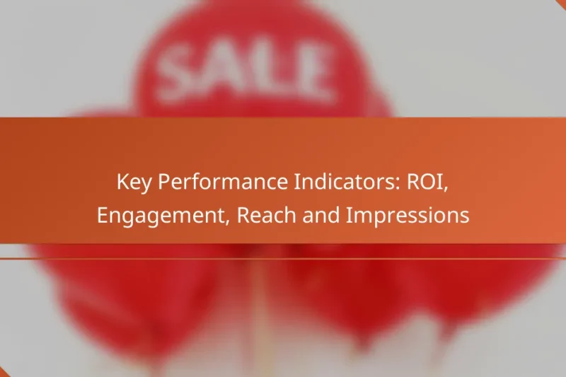 Key Performance Indicators: ROI, Engagement, Reach and Impressions