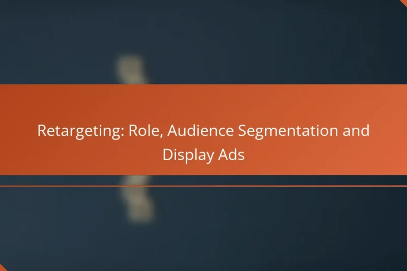 Retargeting: Role, Audience Segmentation and Display Ads