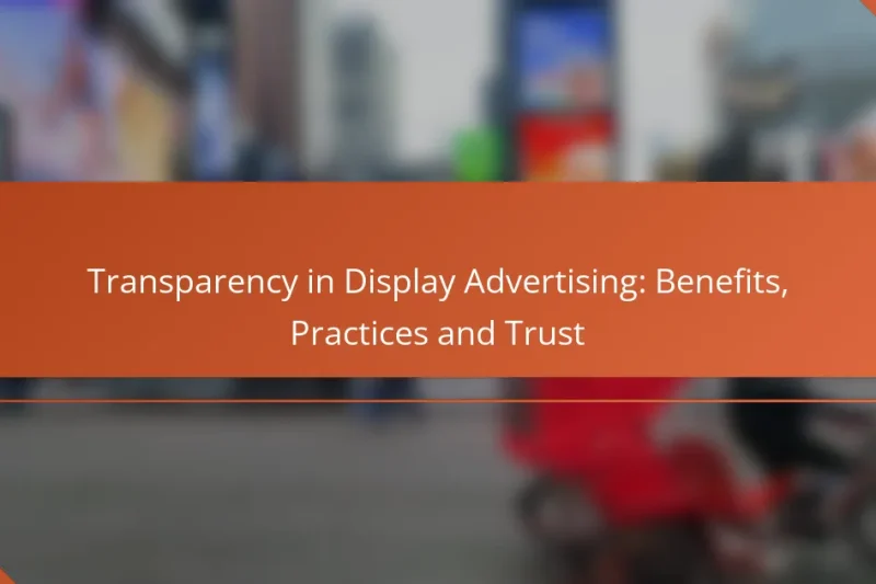 Transparency in Display Advertising: Benefits, Practices and Trust